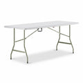 Set of 5 White Plastic Bi-Folding Rectangular Event Tables S2204