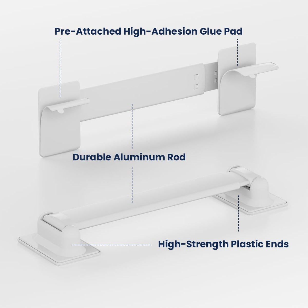 Adjustable RV Shower Corner Storage Bar and 14''x14'' RV Vent Cover 2pack J241