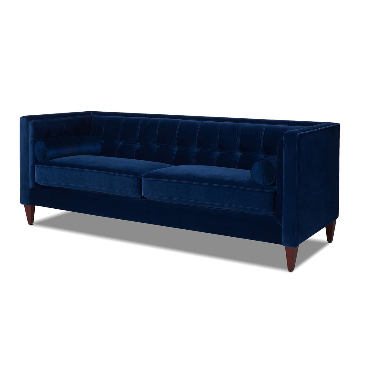 84" Navy Blue Tufted Velvet Sofa V65463