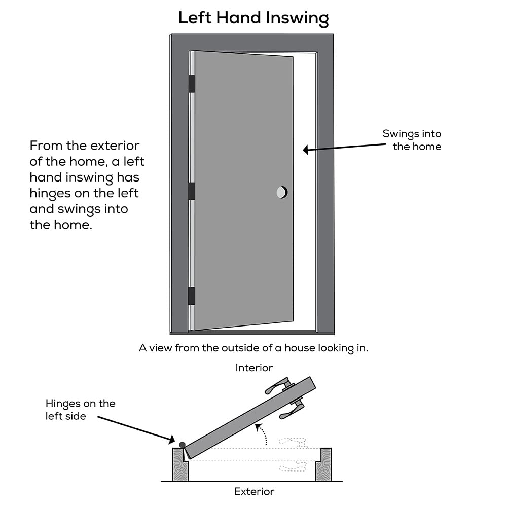 Primed Fiberglass Left Hand In-Swing Prehung Front Door 30" x 80" K5402