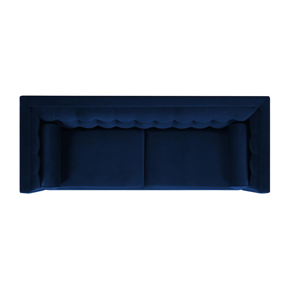 84" Navy Blue Tufted Velvet Sofa V65463