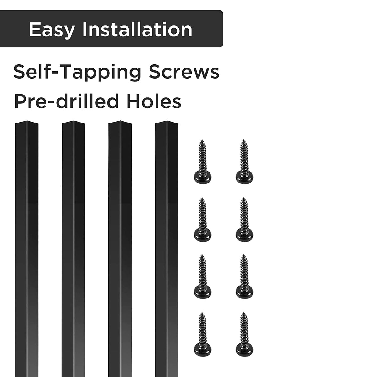 101 Pack 32" Black Metal Balusters P26835
