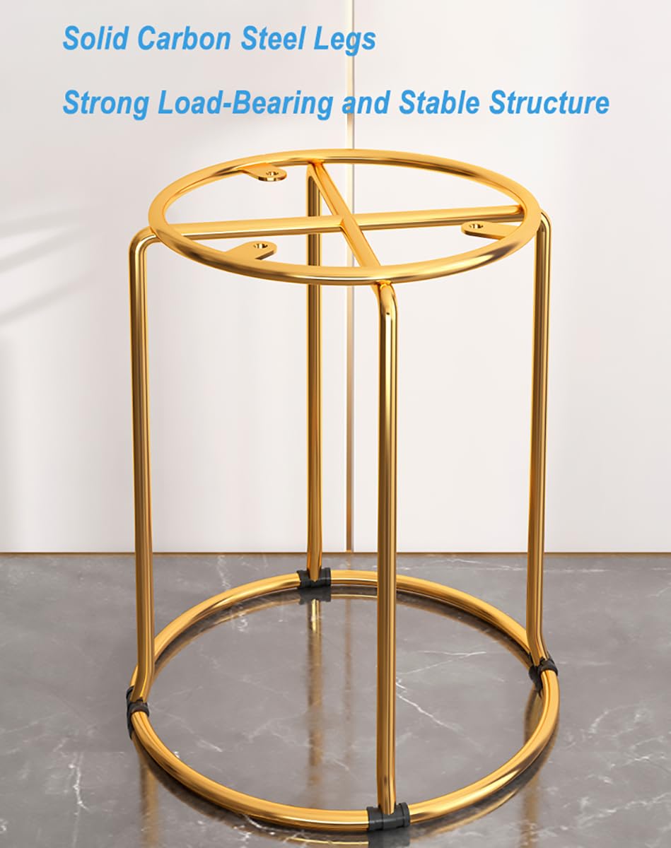 Carbon Steel Stacking Stool Set with Padded Seat, 4-Piece, Grey H943