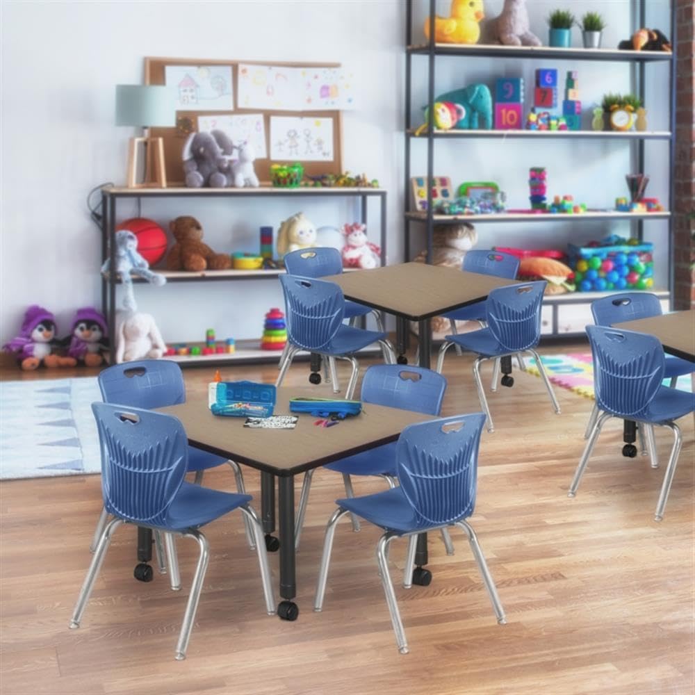 36" Square Mobile Table with 4 Stack Chairs P233172
