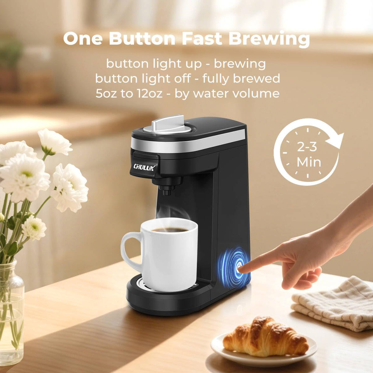 Black Mini Single Serve Coffee Maker S65057