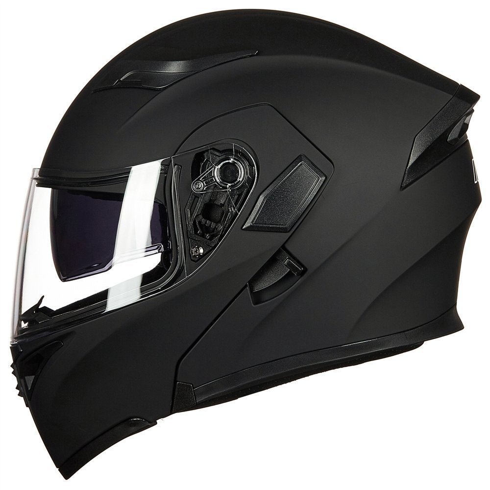 Motorcycle Dual Visor Flip up Modular Full Face Helmet DOT W630
