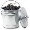 10-Gallon Galvanized Steel Trash Can with Locking Lid F4436