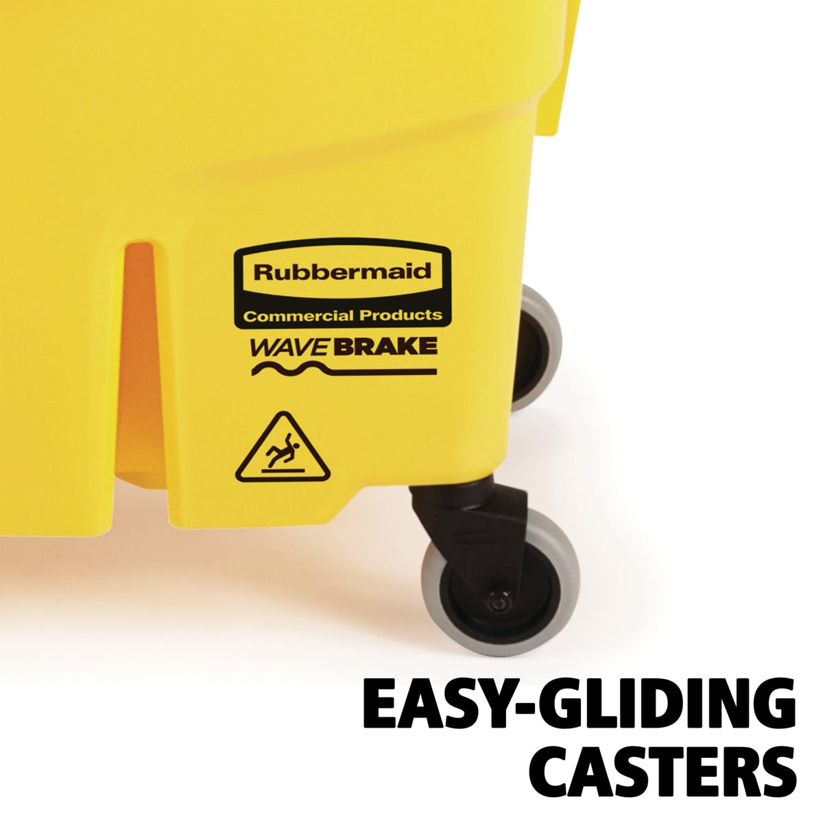 Yellow 35 QT Mop Bucket and Wringer Combo on Wheels F42843