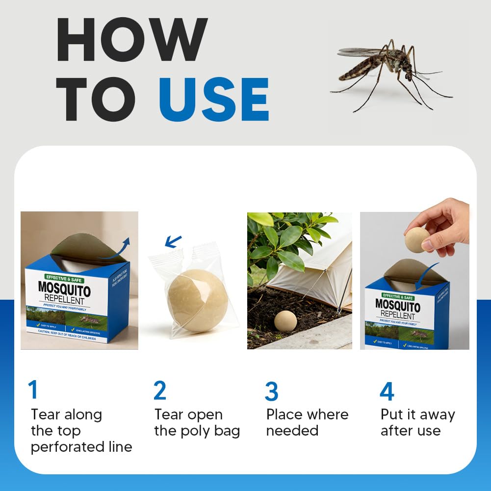 Mosquito Repellent Outdoor Patio Balls 16P M6840