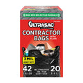 42 Gallon 120 Pack Black Heavy Duty Contractor Bags V11951