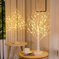 24" 2FT White Birch Tree with 144 LED Lights L776