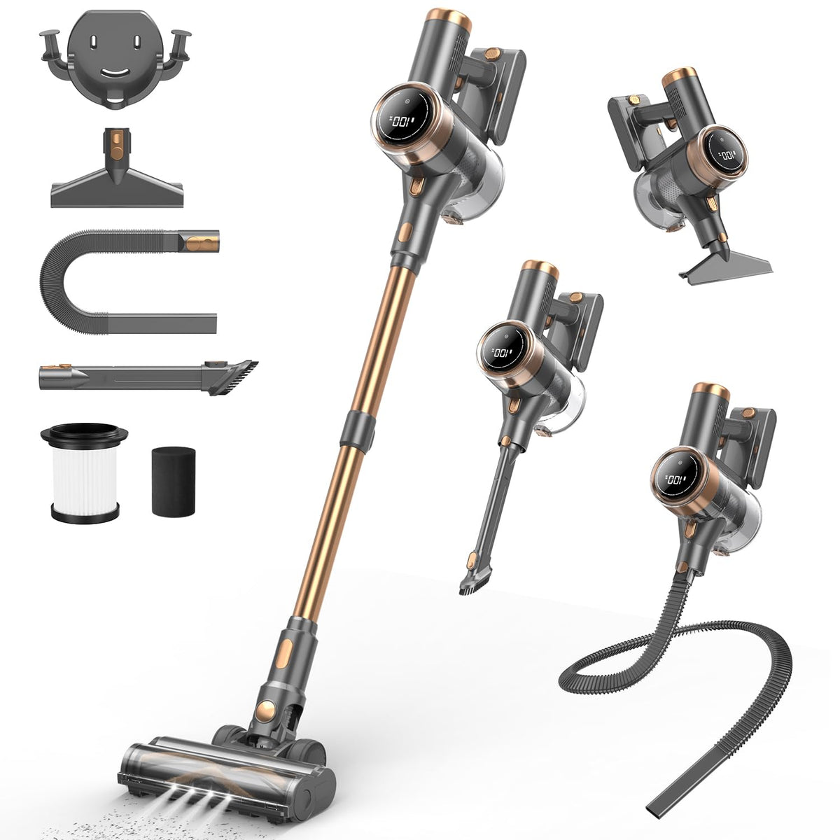 Cordless Stick Vacuum Cleaner 10-in-1 Lightweight 45mins Runtime L687931