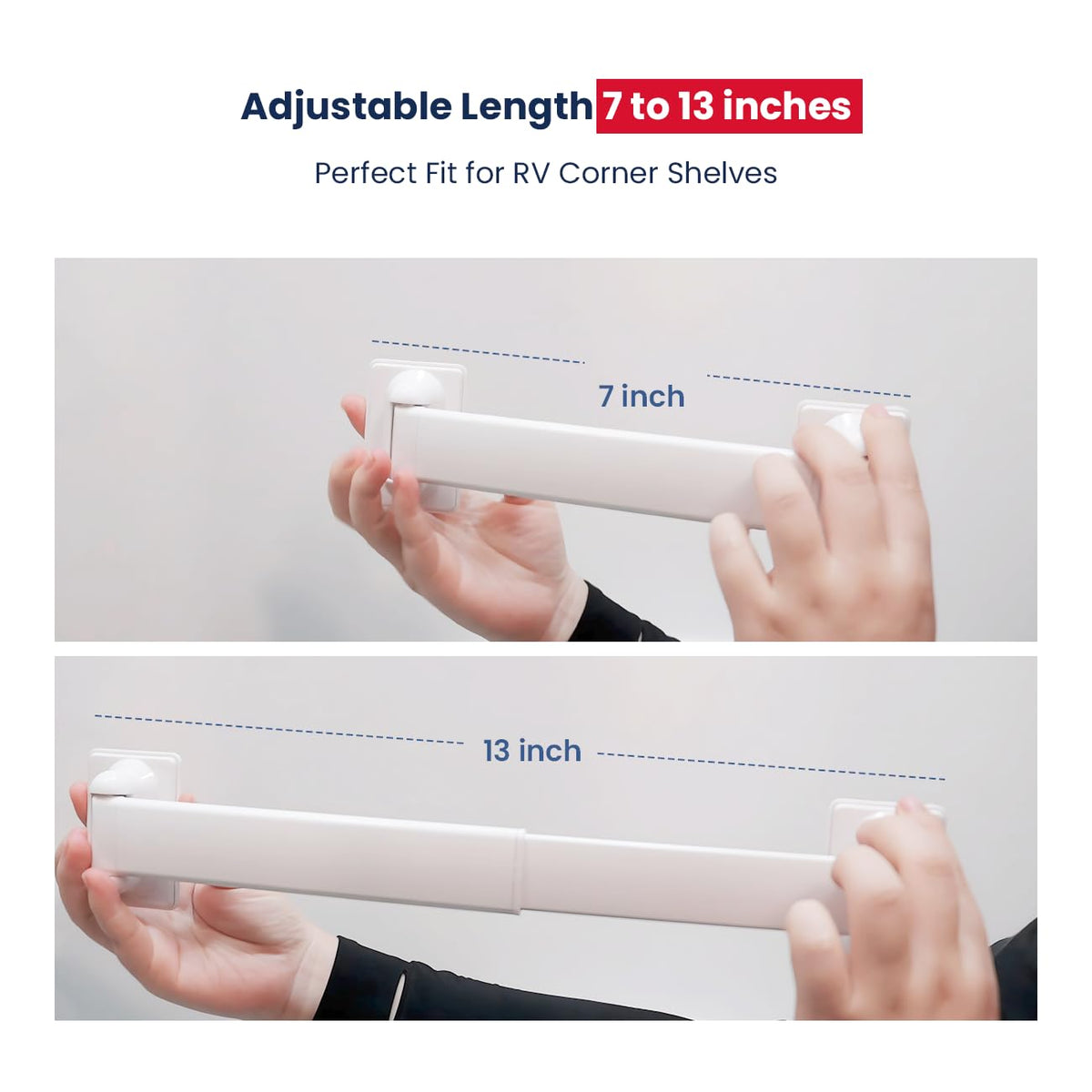 Adjustable RV Shower Corner Storage Bar and 14''x14'' RV Vent Cover 2pack J241
