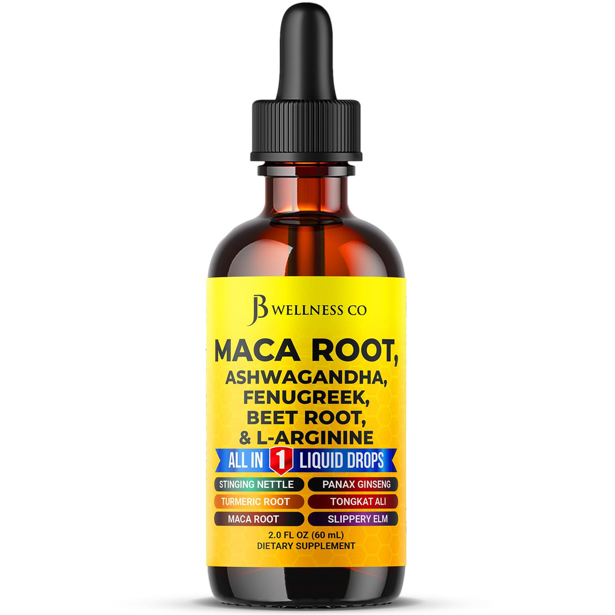 Organic Maca Root Liquid Drops with Ashwagandha 2oz E93077