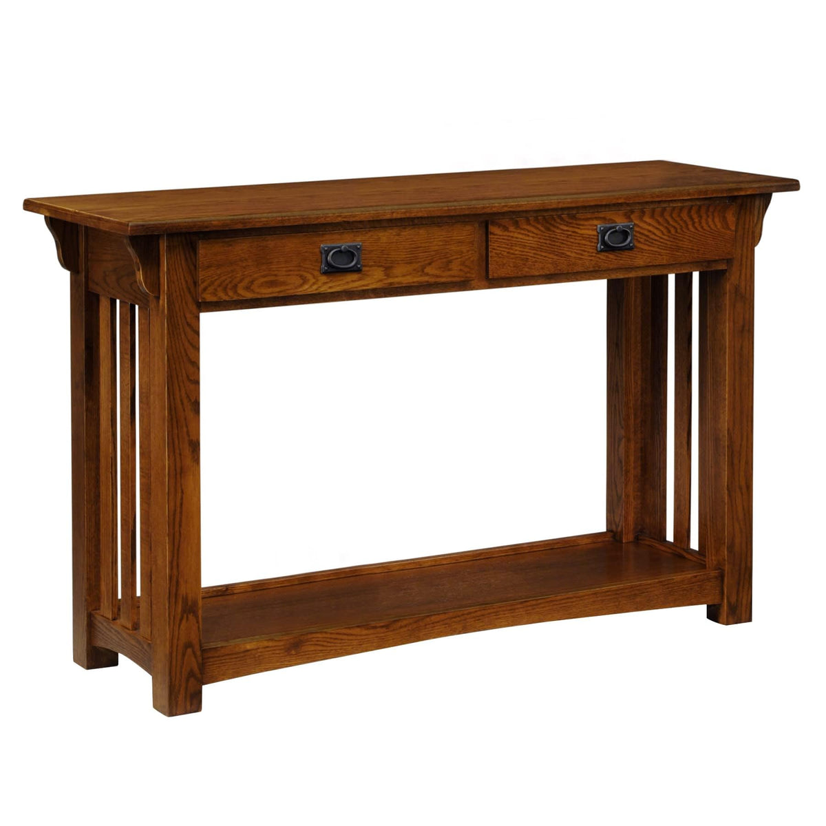 Transitional Solid Ash Console Table with 2 Drawers X194