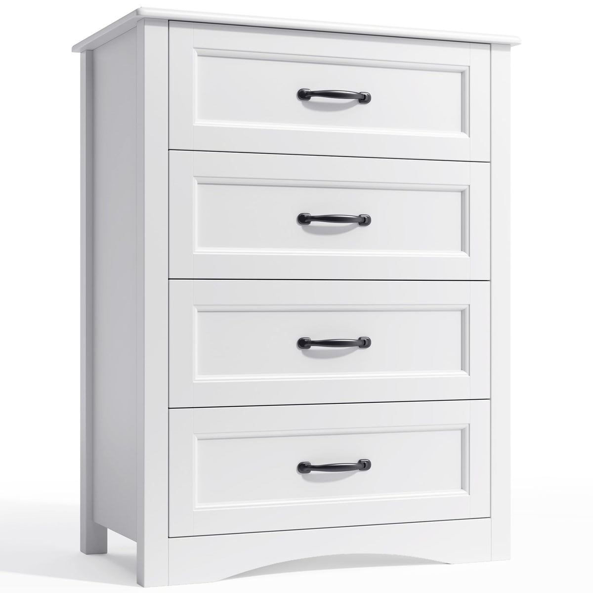 White 4 Drawer Wood Dresser H3517