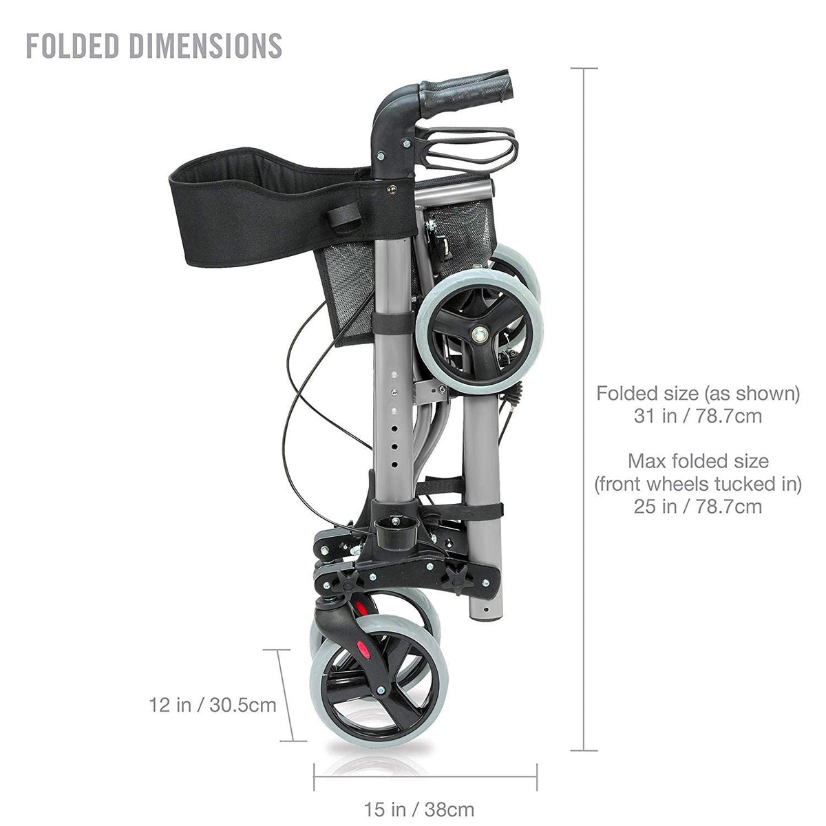 Adjustable Rollator with Seat and Backrest I38994