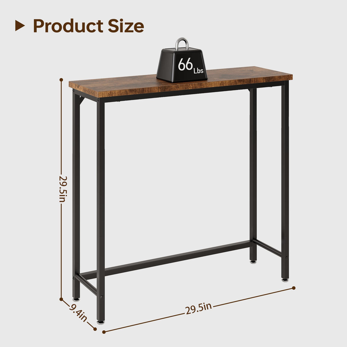 Brown Narrow Console Table P666675