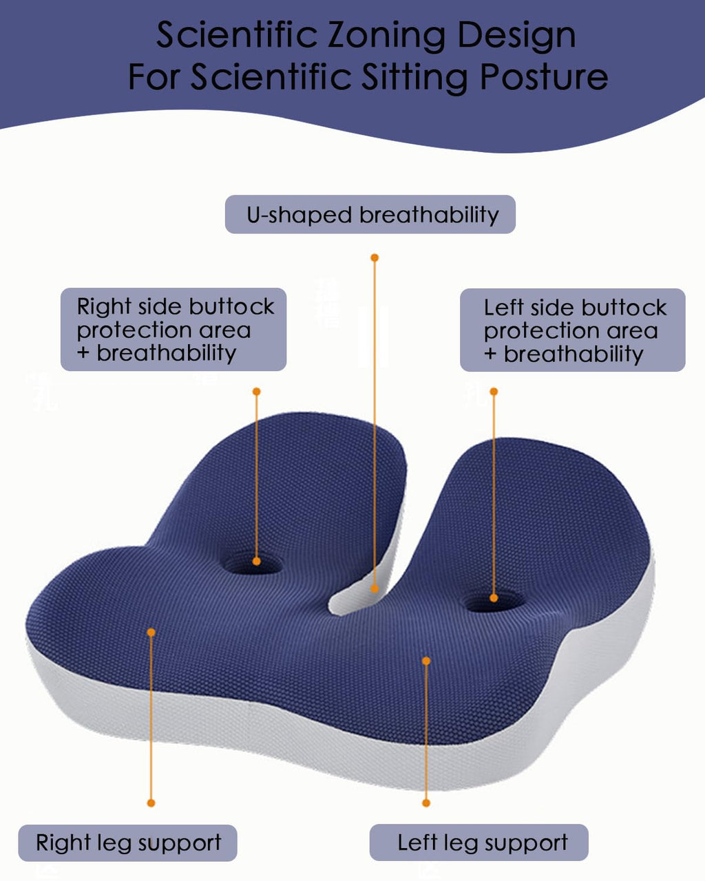 4.7″ Thick Memory Foam Car Seat Cushion D5386