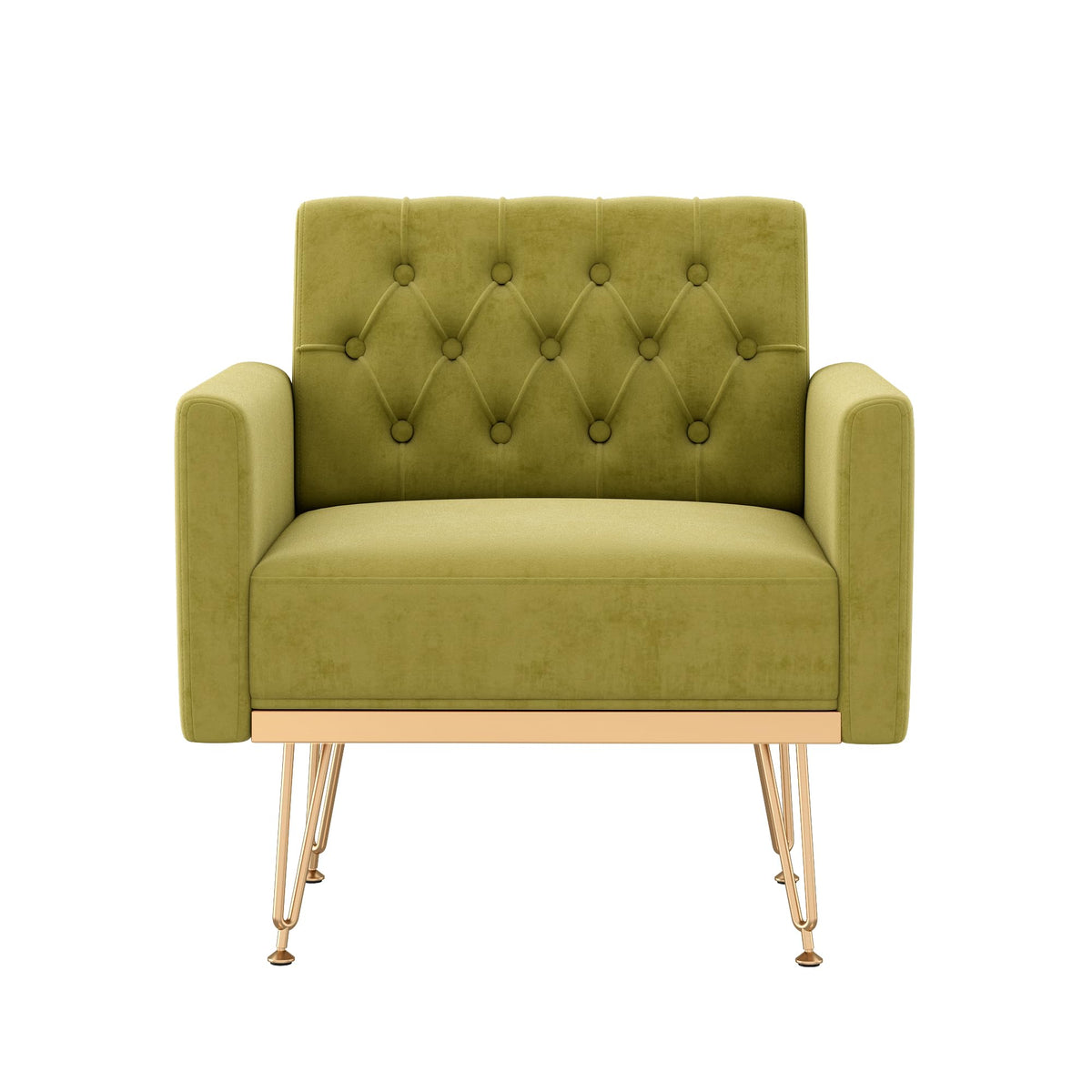 Green Velvet Accent Chair with Arm H52824