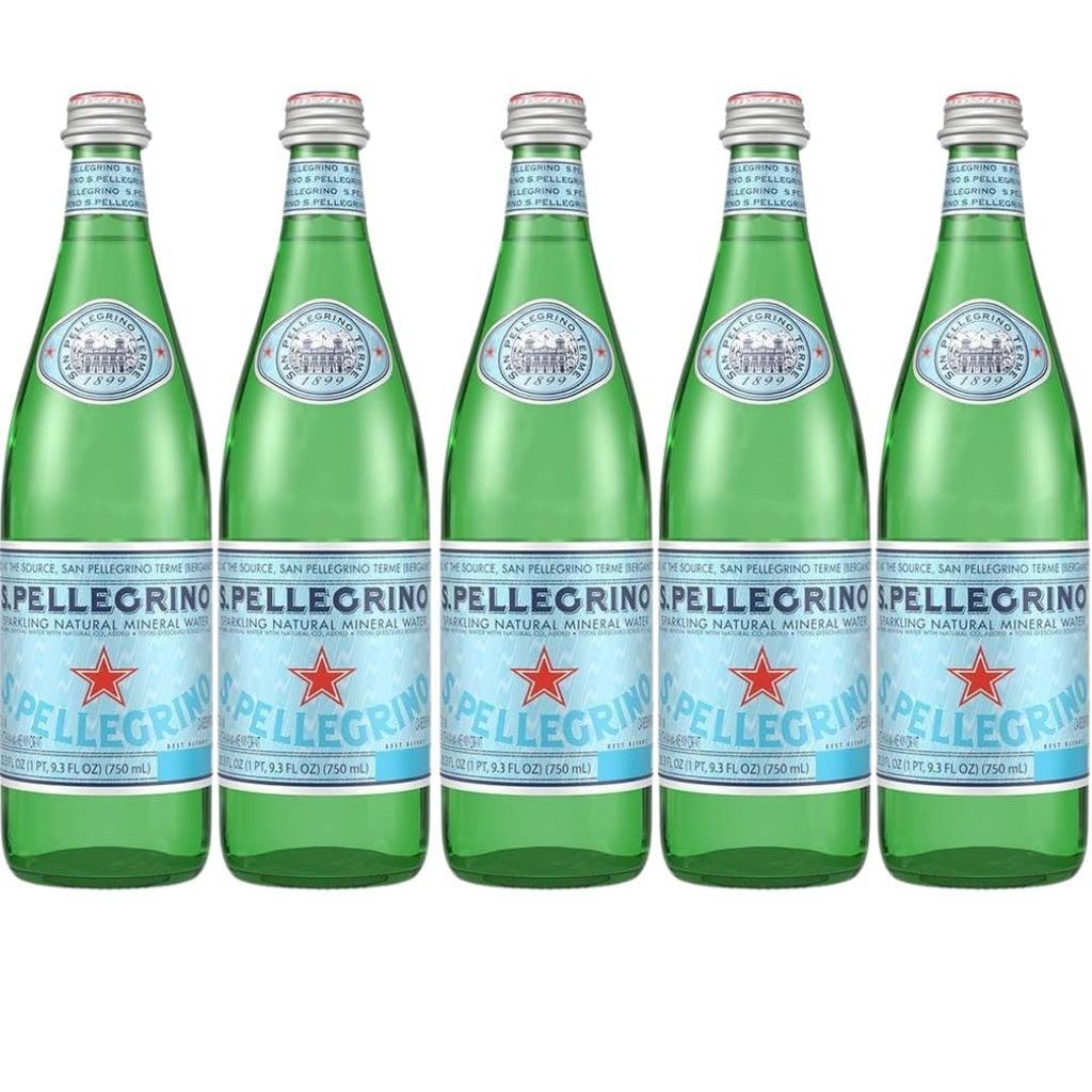 Sparkling Natural Mineral Water 750 mL Glass Bottles 5 Pack D553