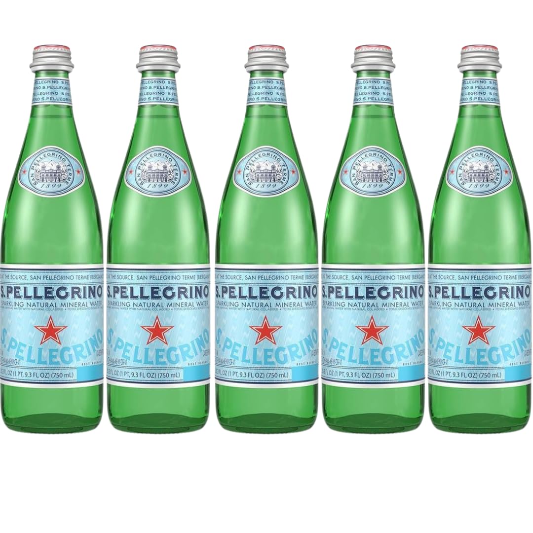 Sparkling Natural Mineral Water 750 mL Glass Bottles 5 Pack D553