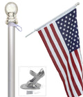 3x5 ft US Flag and 6 ft Aluminum Flag Pole Kit with Holder V180201