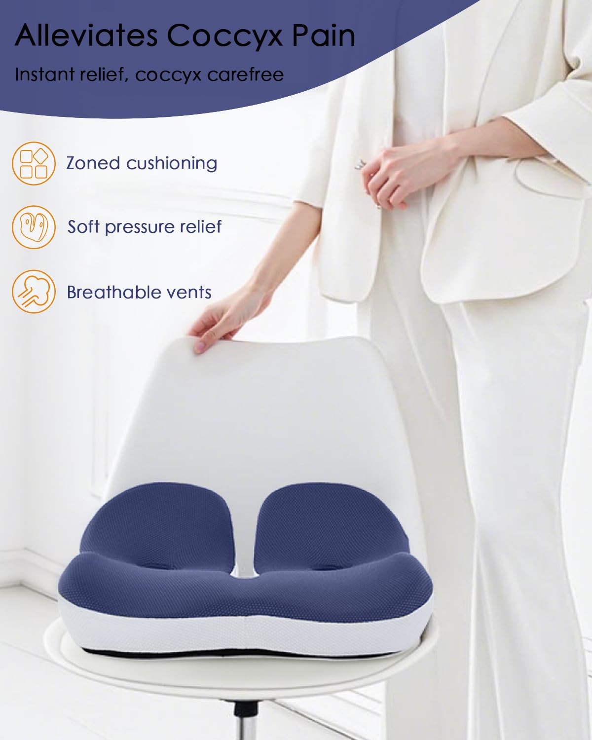 4.7″ Thick Memory Foam Car Seat Cushion D5386