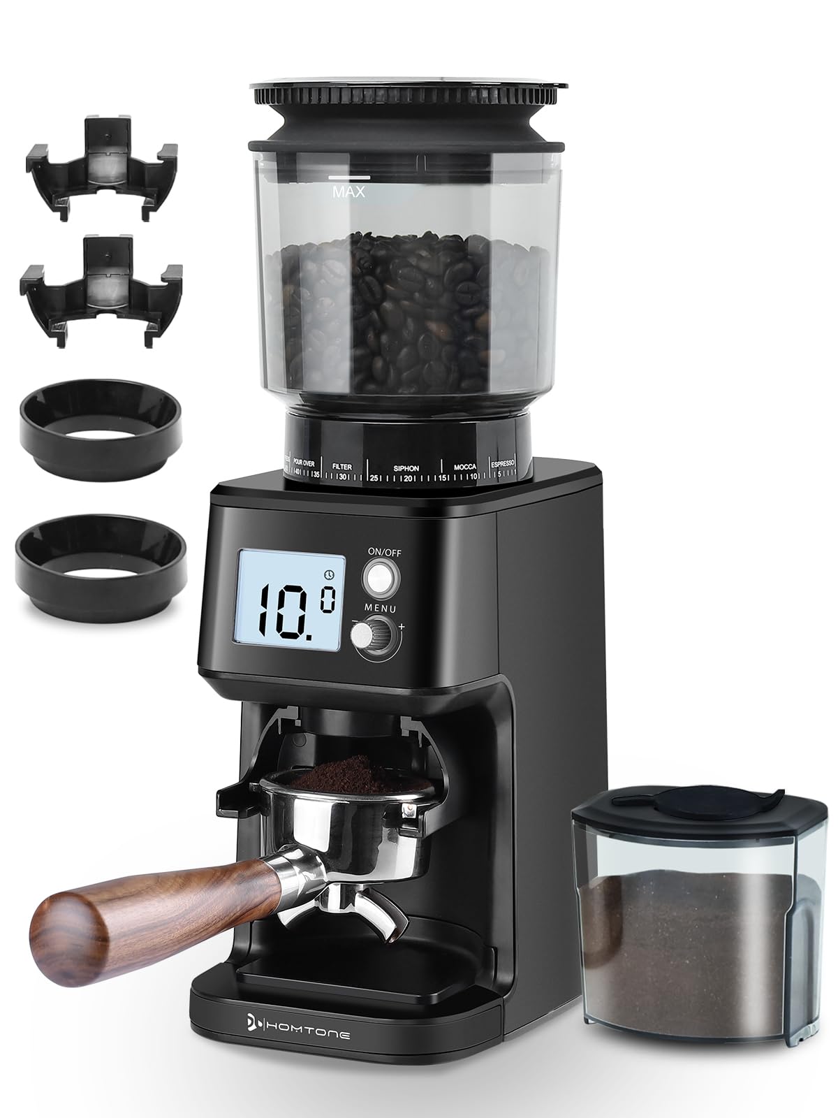 Conical Burr Espresso Coffee Grinder, 51 Settings, Stainless Steel K203248