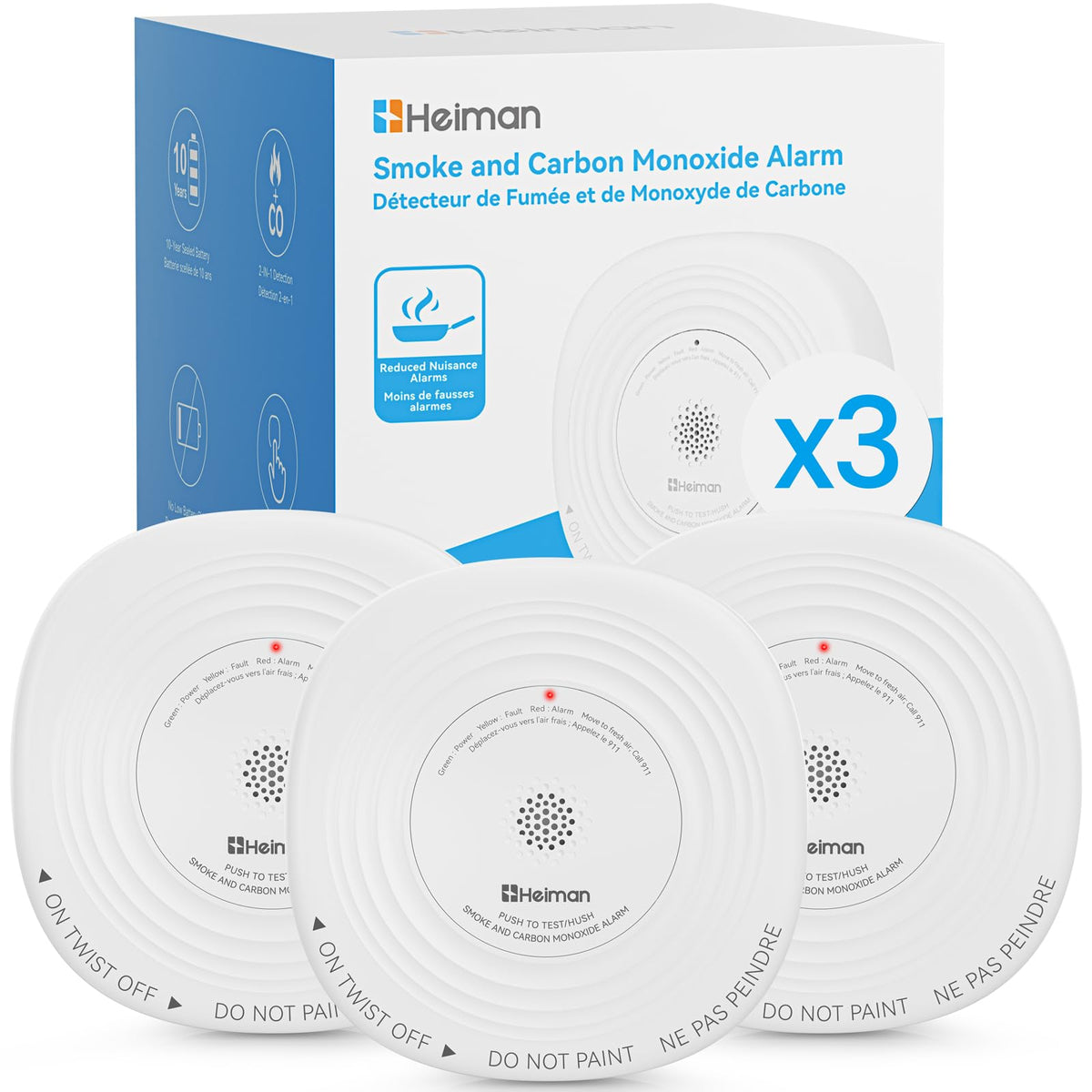 Smoke and Carbon Monoxide Detector 3-Pack J651827