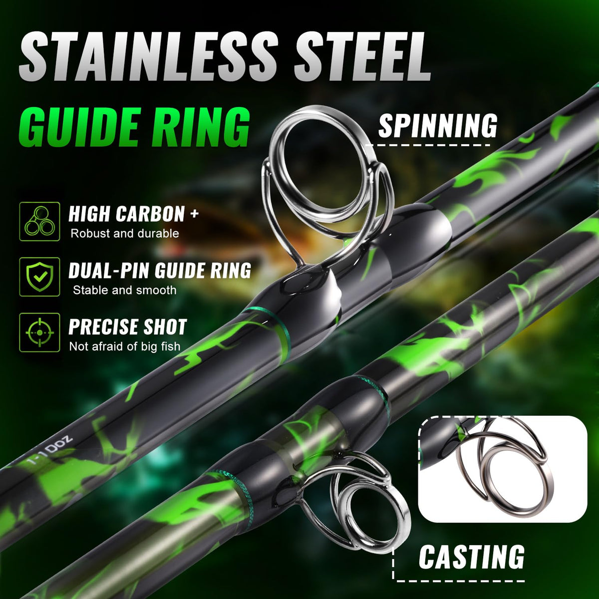Carbon Fishing Rod with Solid Tip O81242