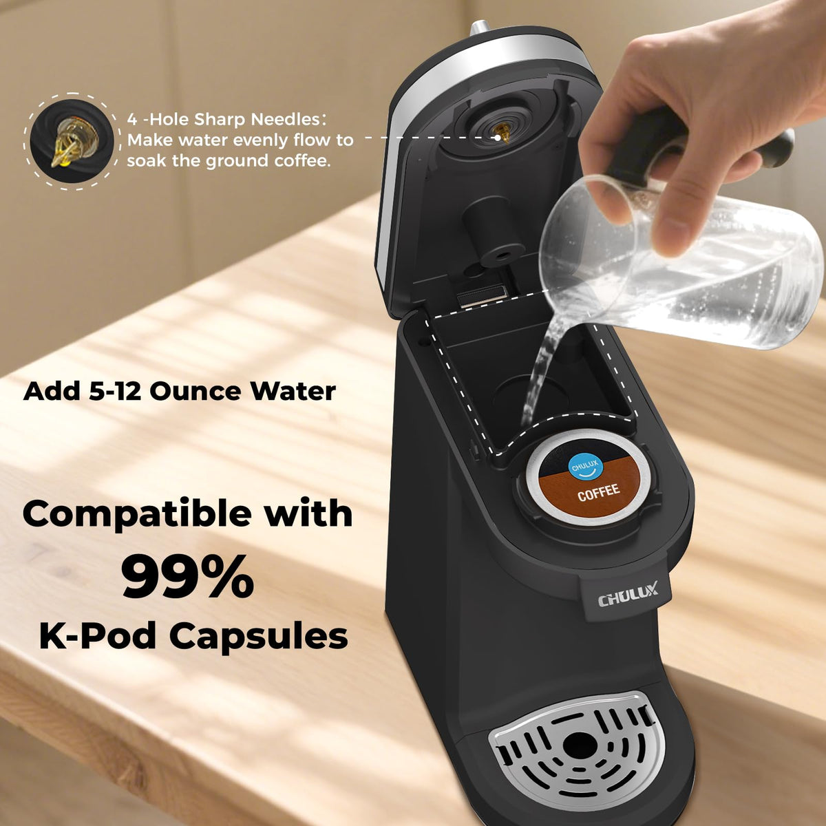Black Mini Single Serve Coffee Maker S65057