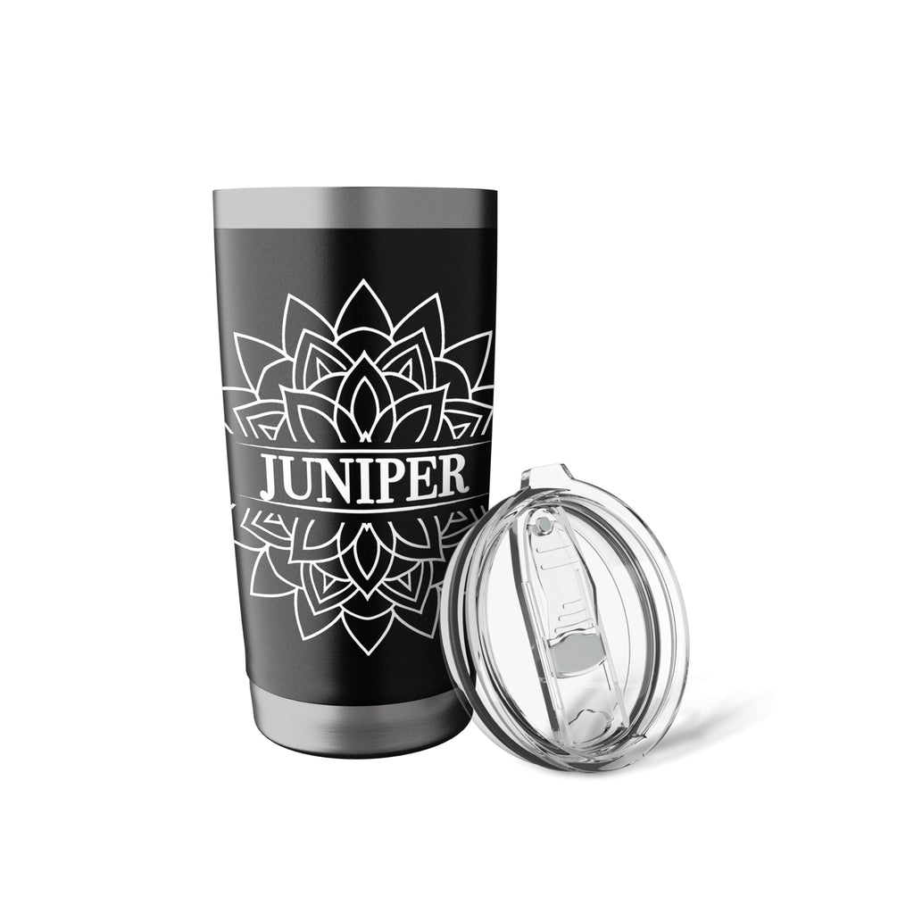 Black White Stainless Steel Insulated Travel Mug L21721