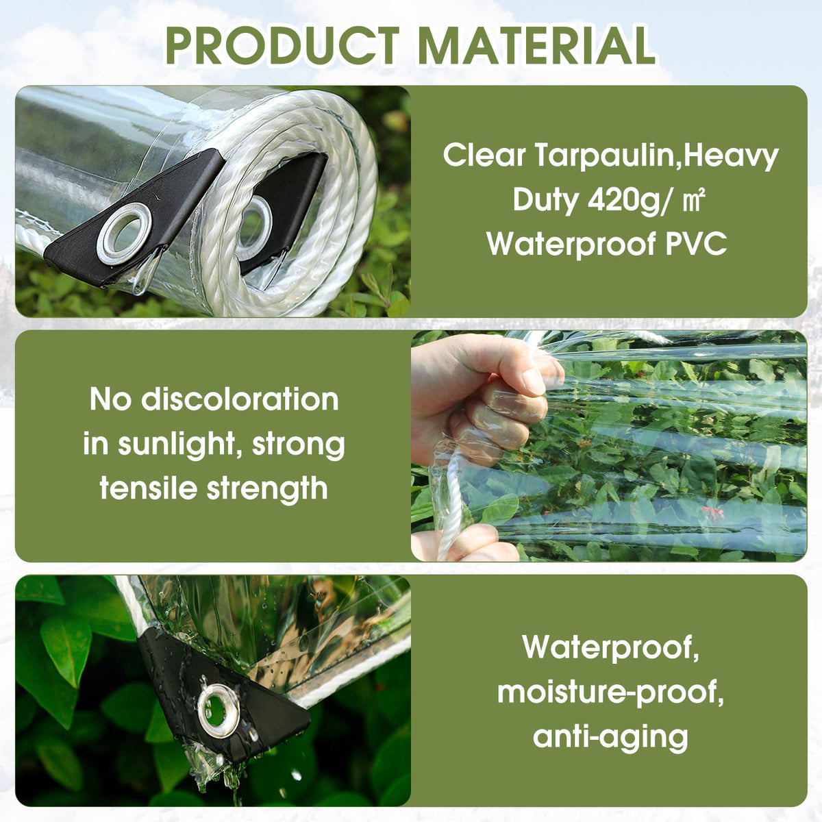 Clear Tarp with Zipper Door N585