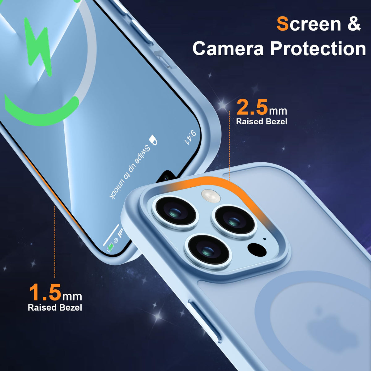 Sky Blue iPhone 13 Pro Max Case V4487