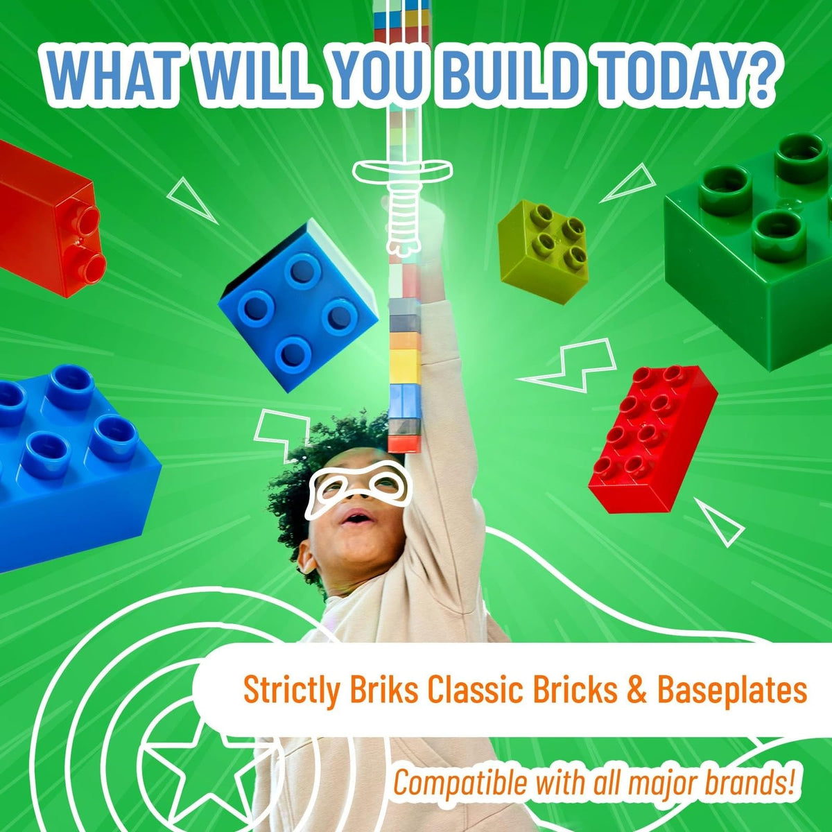 10 x 10 in 6 Baseplates with 50 Stackers Building Toy Blocks M6905