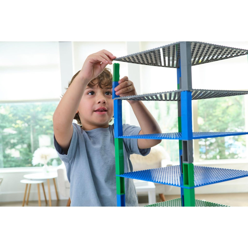 10 x 10 in 6 Baseplates with 50 Stackers Building Toy Blocks M6905