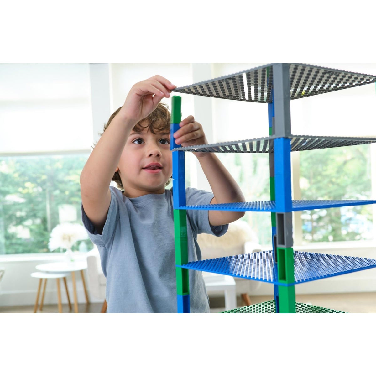 10 x 10 in 6 Baseplates with 50 Stackers Building Toy Blocks M6905