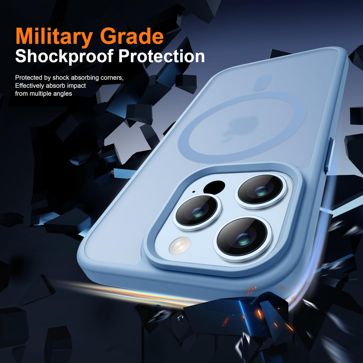 Sky Blue iPhone 13 Pro Max Case V4487