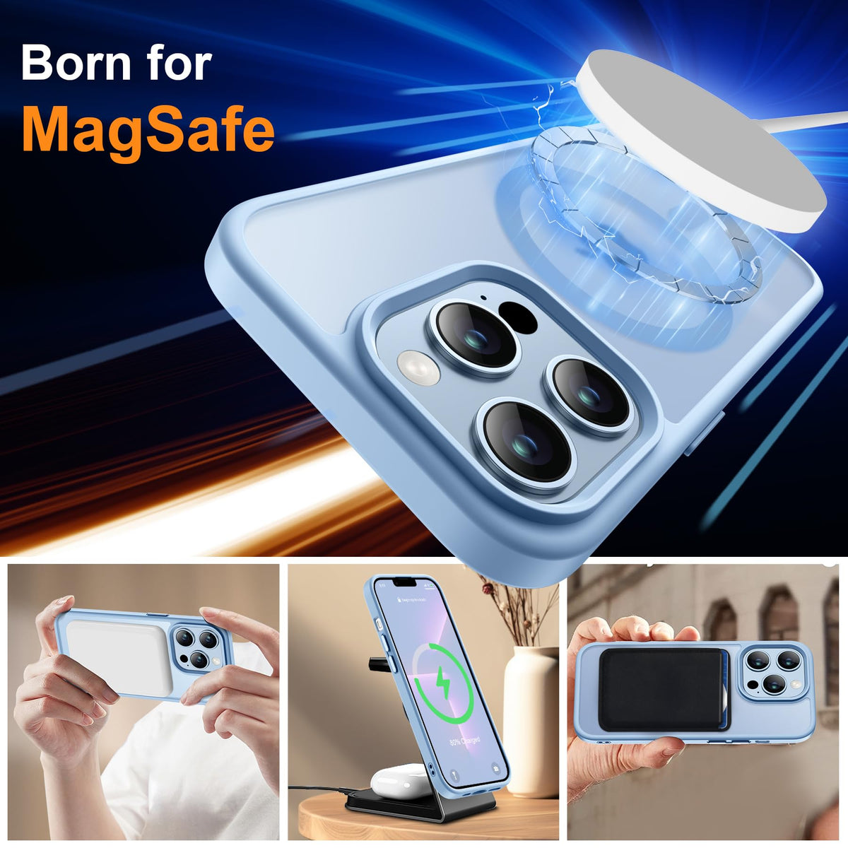 Sky Blue iPhone 13 Pro Max Case V4487