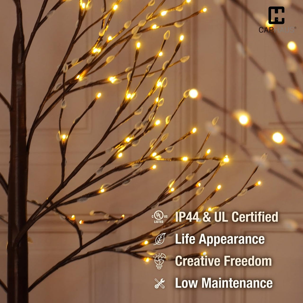 8FT Lighted Willow Twig Tree with 240 Warm White LED Lights F7939