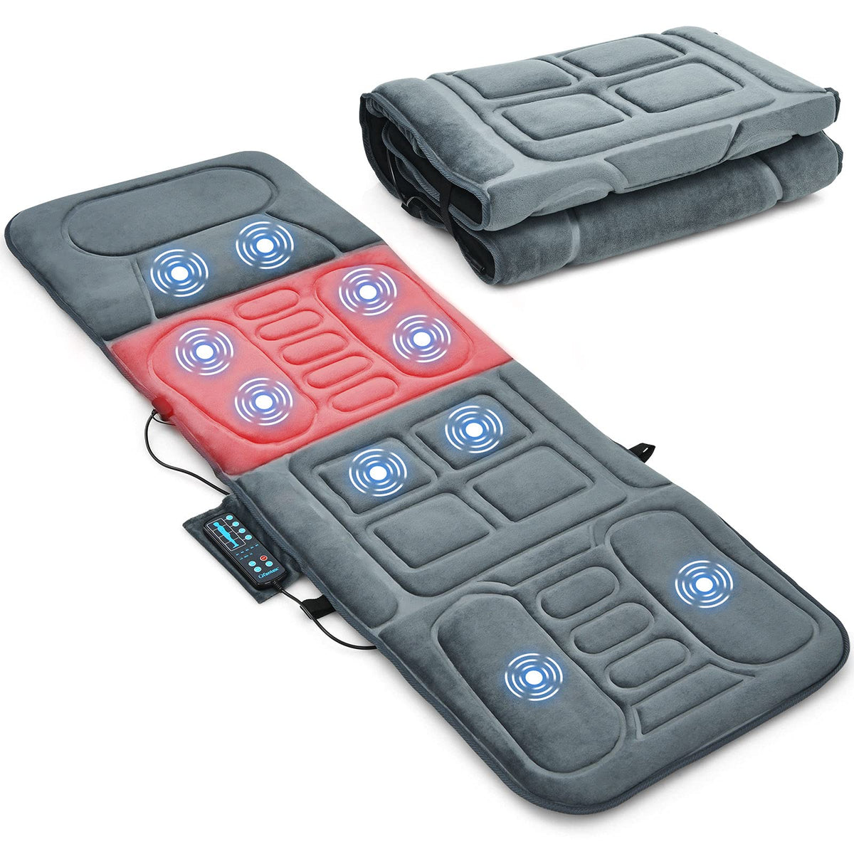 Massage Mat with 10 Vibrating Motors Heating Pad Q11080