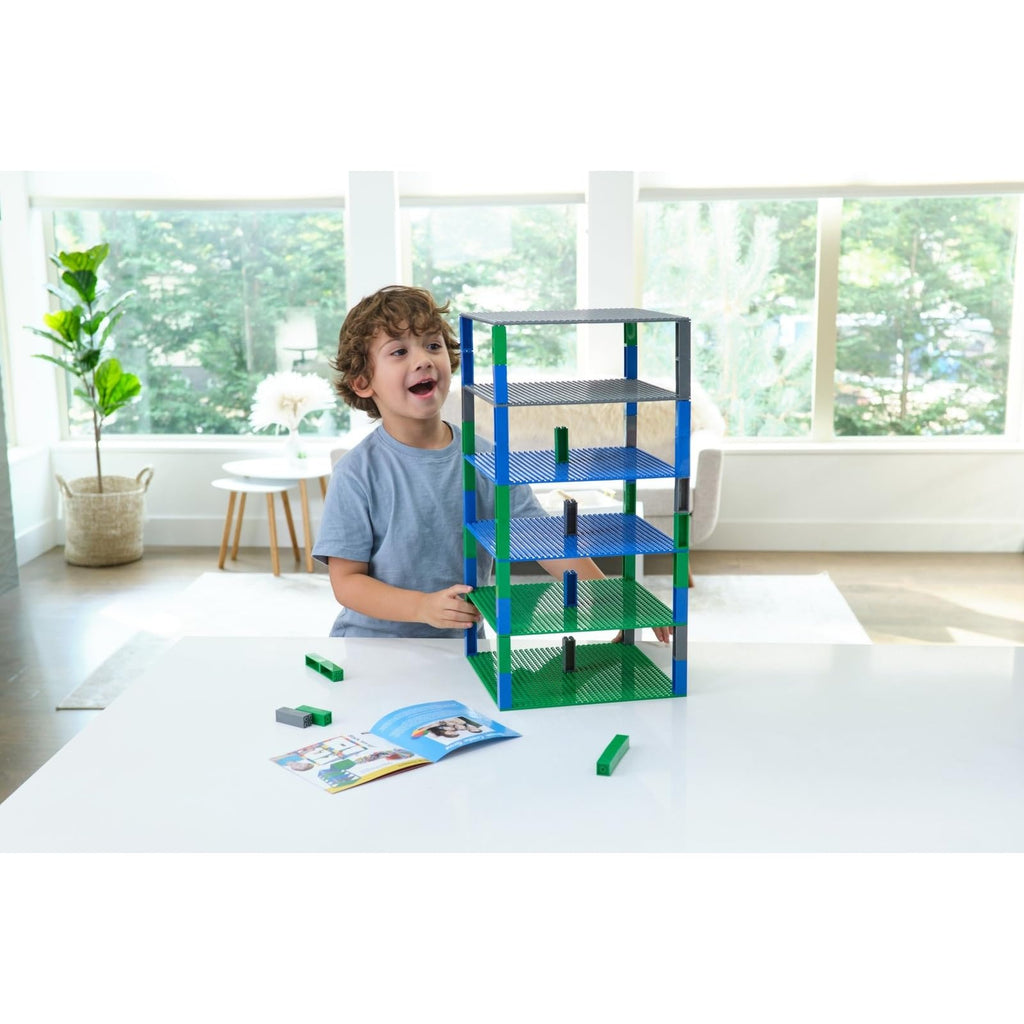 10 x 10 in 6 Baseplates with 50 Stackers Building Toy Blocks M6905