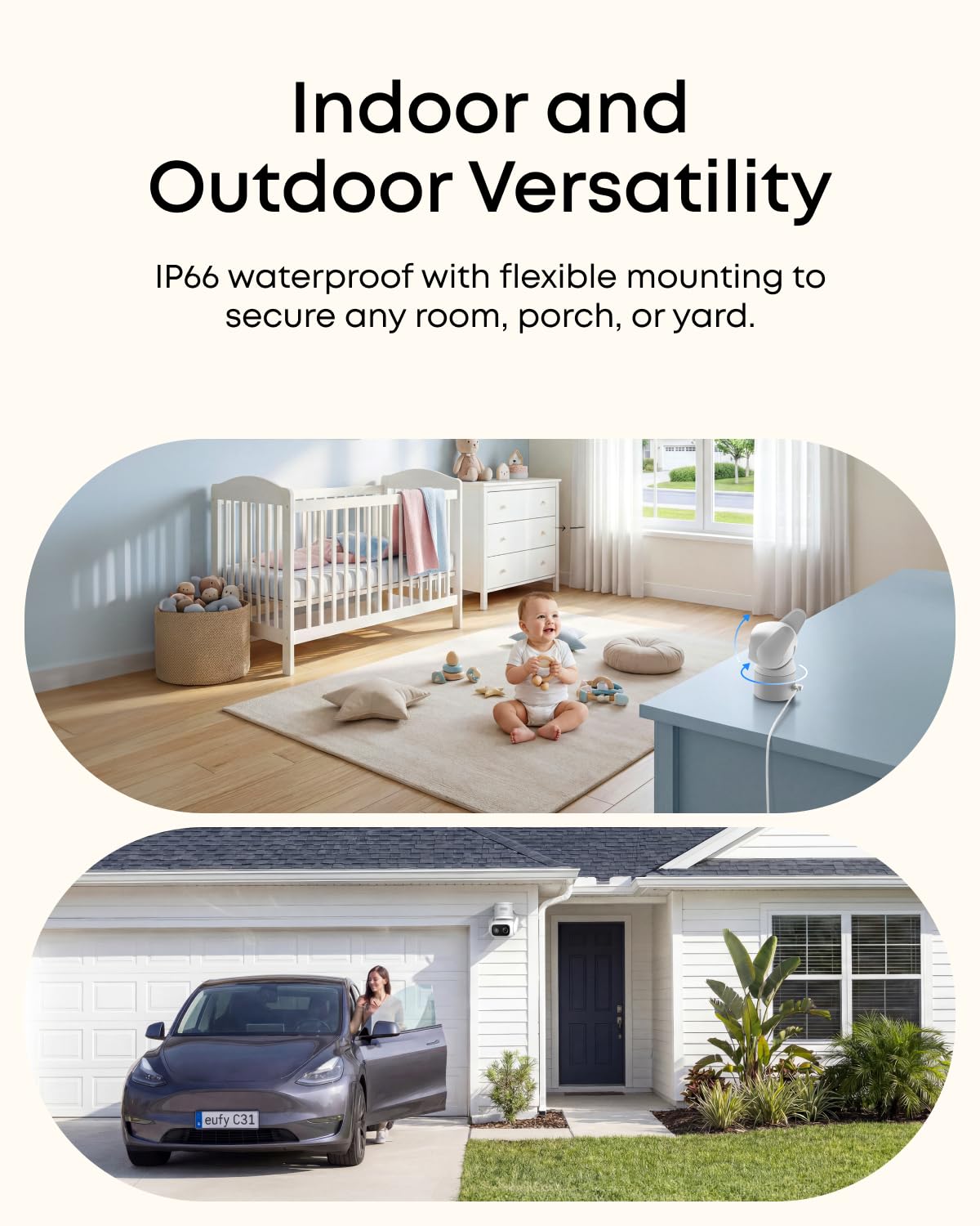 Indoor/Outdoor Camera 360° Pan & Tilt T48316