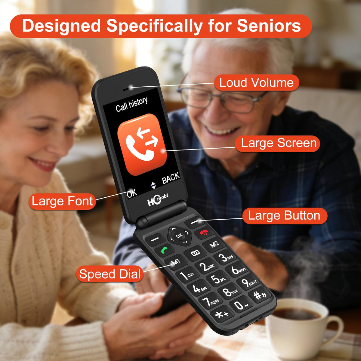 Unlocked Flip Phone Dual Screen E1452
