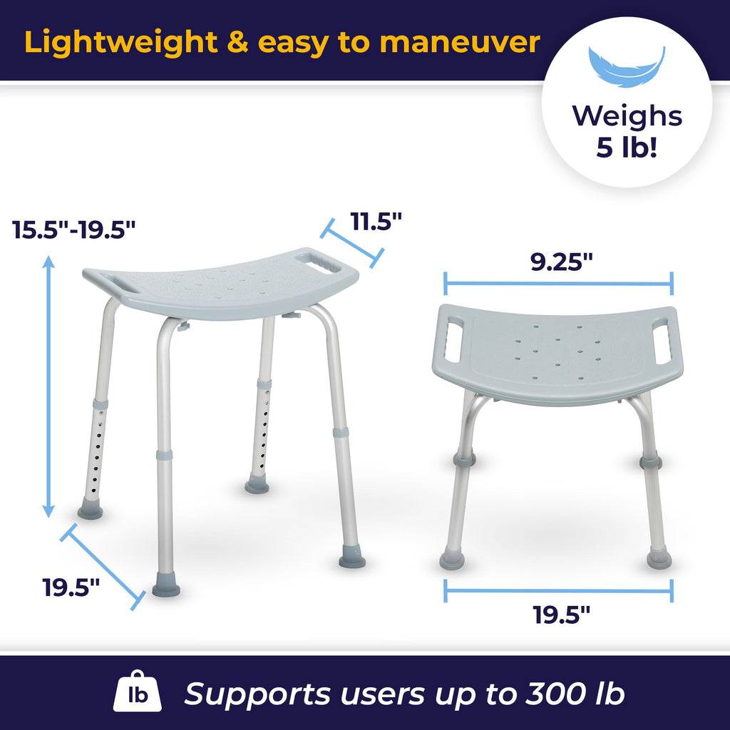 Adjustable Non-Slip Aluminum Shower and Bath Chair T165521