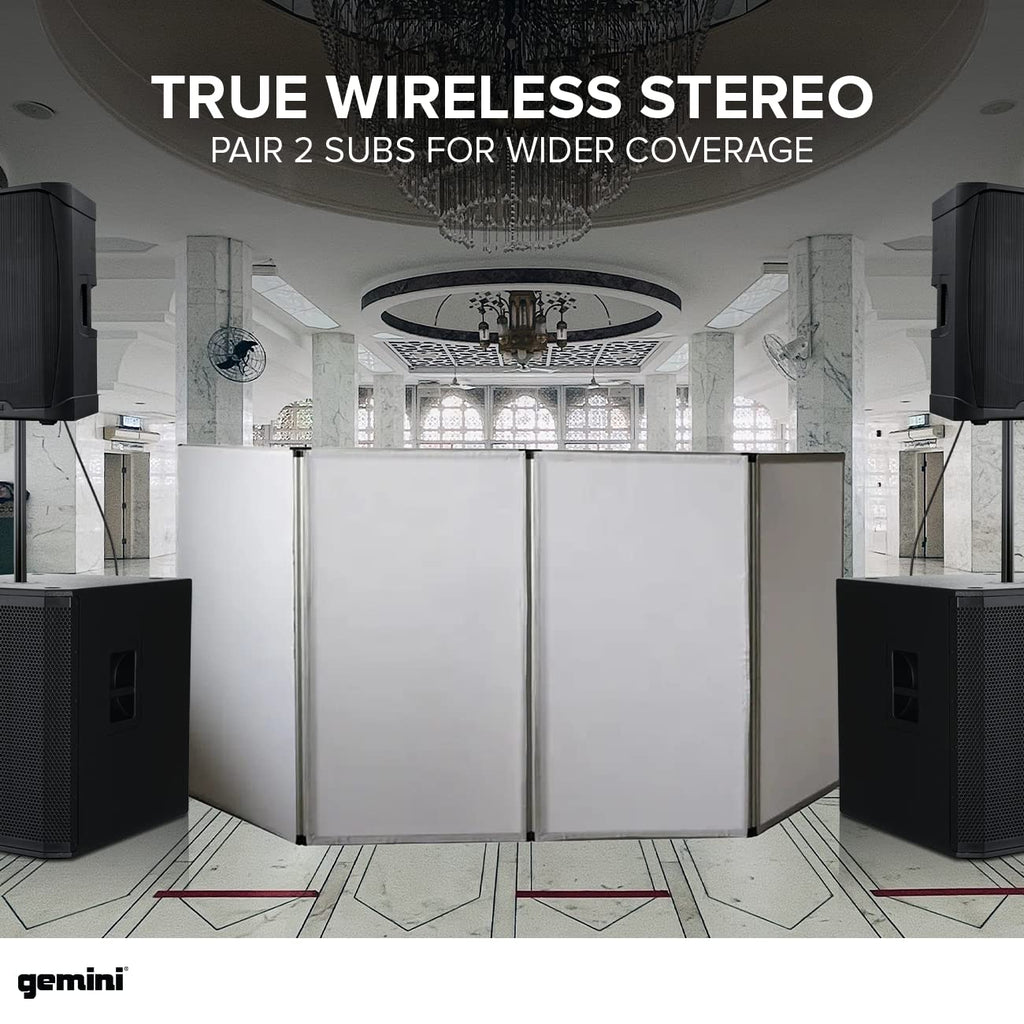 18" Powered Subwoofer, 1200 Watts, Bluetooth TWS B476