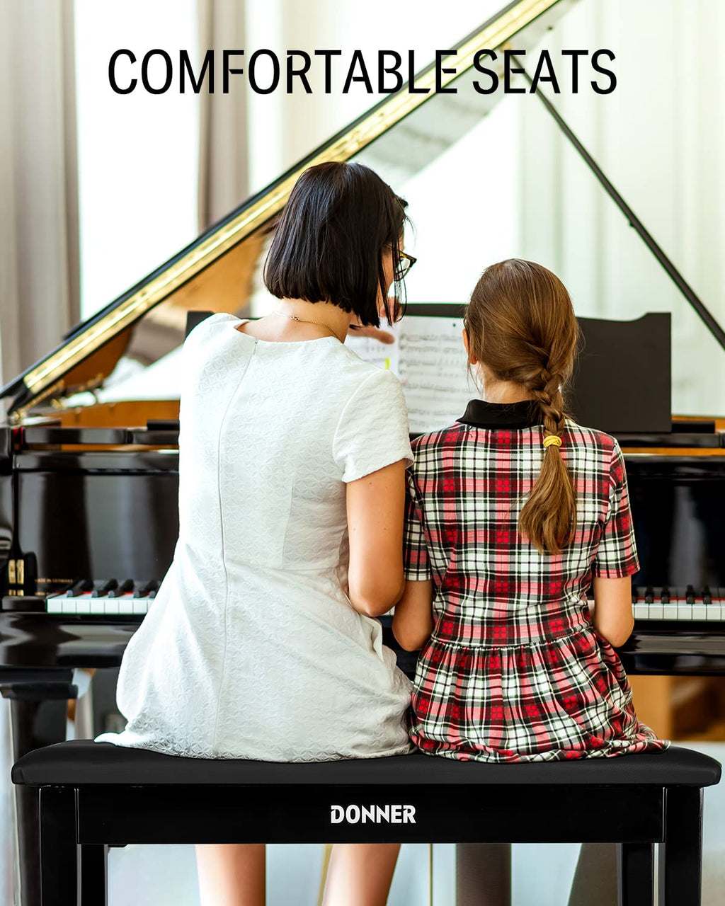 88 Key Graded Weighted Digital Piano with Storage Piano Bench M7836