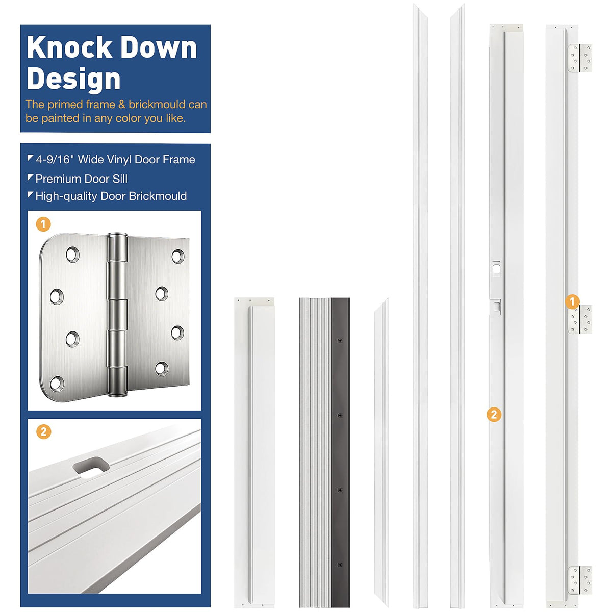 36" x 80" Fiberglass Left-Hand Inswing Entry Door A9597