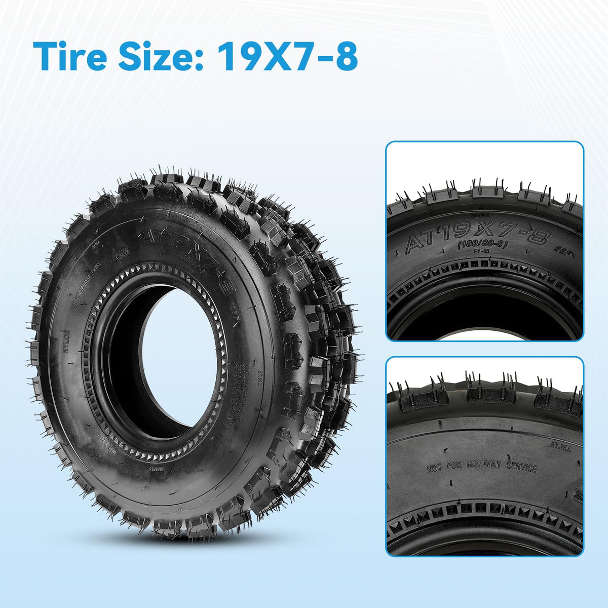 19x7-8 Mini Bike Tire Tubeless E42243